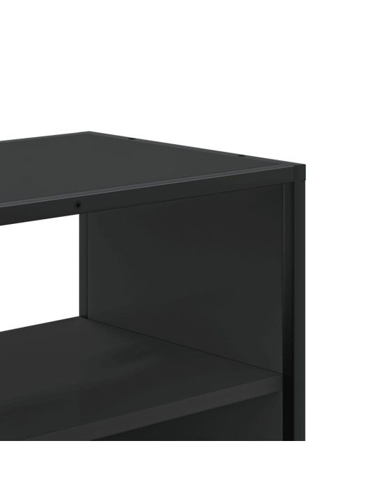 Tv skapītis, melns, 100x31x39,5 cm, inženierijas koks metāls
