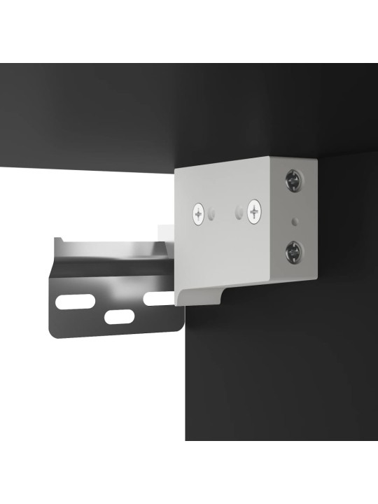 Tv skapītis, melns, 100x31x39,5 cm, inženierijas koks metāls
