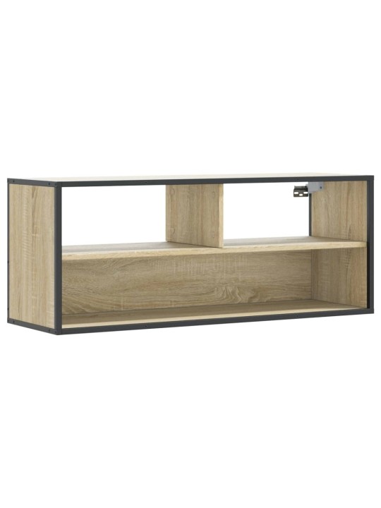 Tv skapītis, ozolkoka, 100x31x39,5 cm, konstruēts koks, metāls