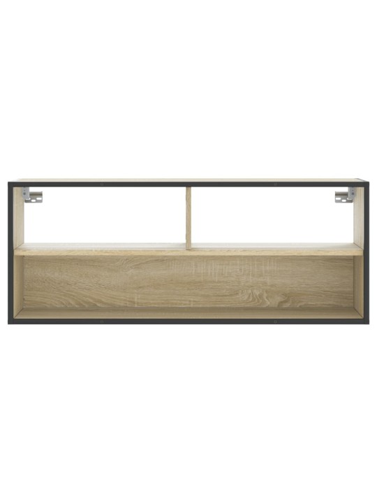 Tv skapītis, ozolkoka, 100x31x39,5 cm, konstruēts koks, metāls