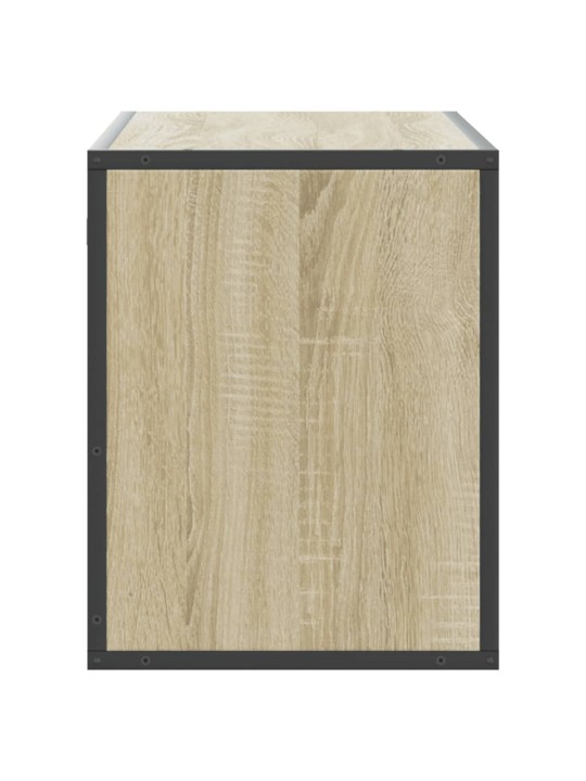 Tv skapītis, ozolkoka, 100x31x39,5 cm, konstruēts koks, metāls