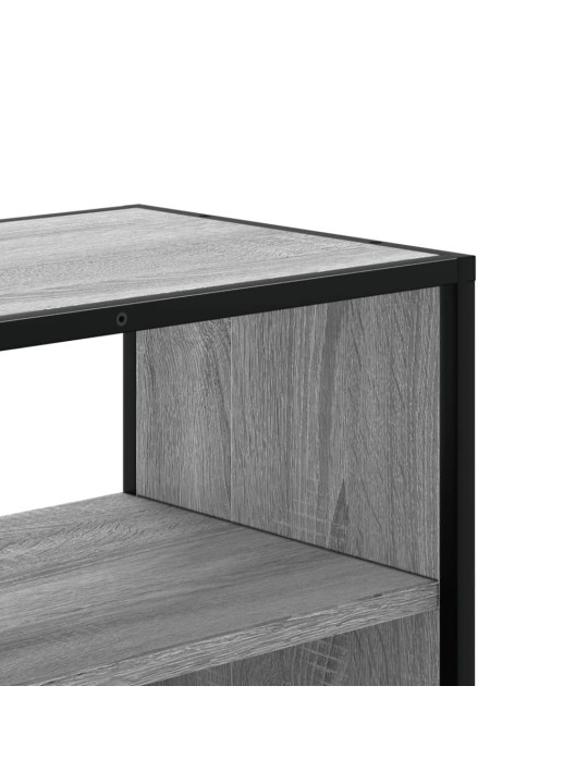 Tv skapītis, pelēks, 100x31x39,5 cm, inženierijas koks, metāls