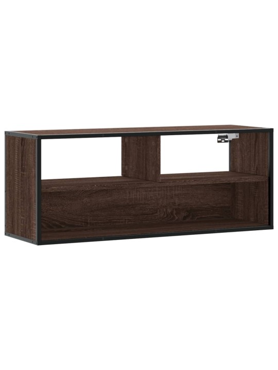 Tv skapītis, ozolkoka, 100x31x39,5 cm, konstruēts koks, metāls