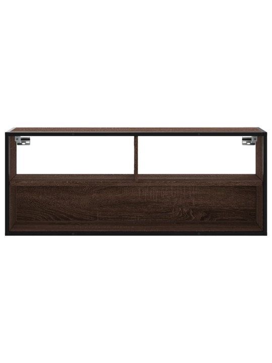 Tv skapītis, ozolkoka, 100x31x39,5 cm, konstruēts koks, metāls
