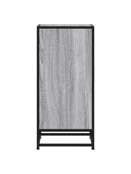 Kumode, pelēka koka, 35,5x35x76 cm, inženierijas koks, metāls