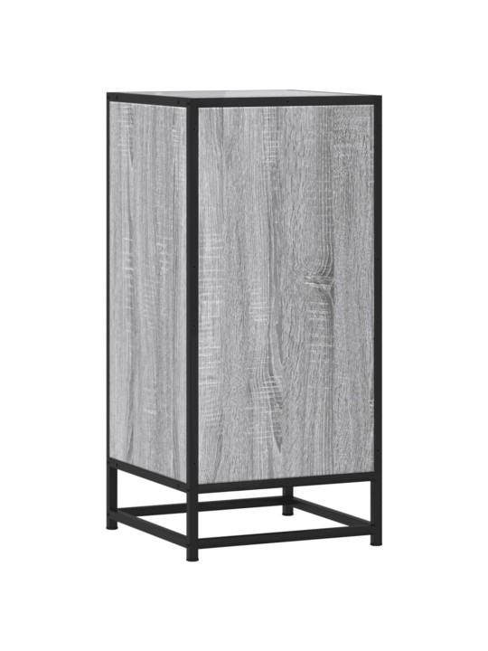 Kumode, pelēka koka, 35,5x35x76 cm, inženierijas koks, metāls