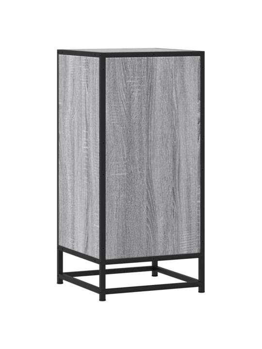 Kumode, pelēka koka, 35,5x35x76 cm, inženierijas koks, metāls