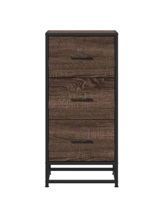 Kumode ozolkoka krāsa 35,5x35x76 cm inženierijas koks metāls
