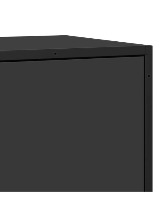 Kumode, melns, 68x35x76 cm, inženierijas koks, metāls