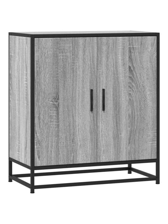 Kumode, pelēka koka, 68x35x76 cm, inženierijas koks, metāls