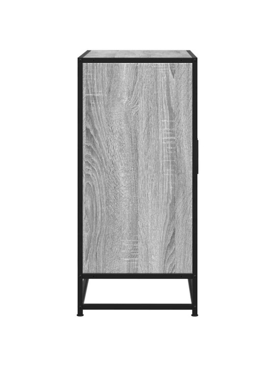 Kumode, pelēka koka, 68x35x76 cm, inženierijas koks, metāls