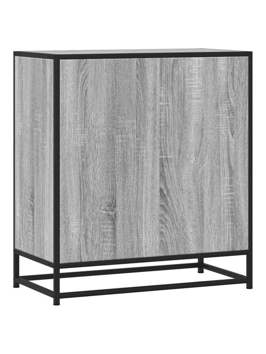 Kumode, pelēka koka, 68x35x76 cm, inženierijas koks, metāls