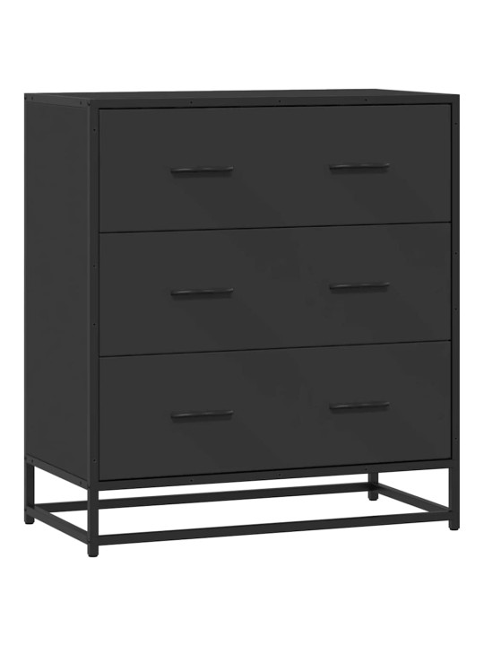 Kumode, melns, 68x35x76 cm, inženierijas koks, metāls
