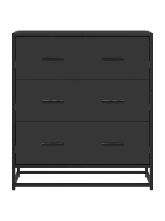 Kumode, melns, 68x35x76 cm, inženierijas koks, metāls