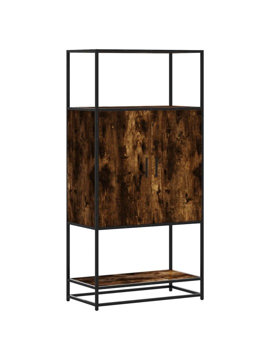 Augstā dēlis ozola krāsa 68x35x139 cm inženierijas koks metāls