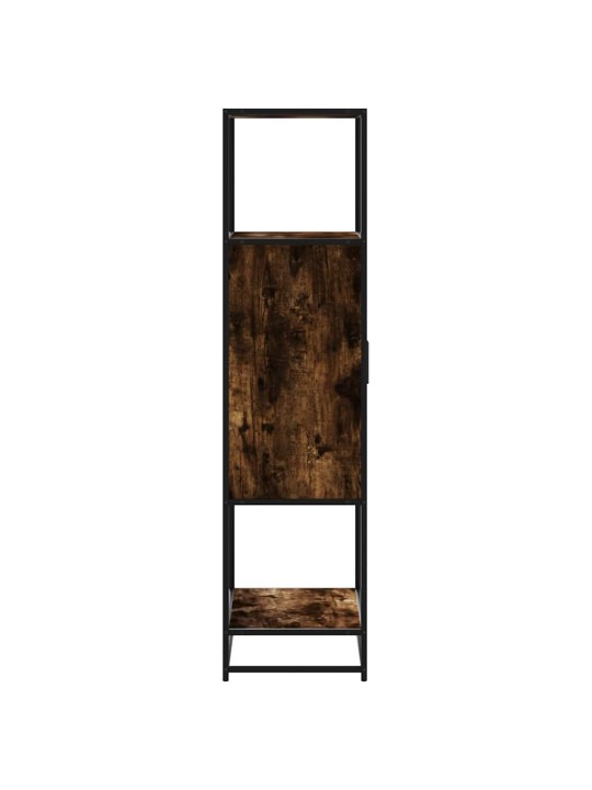 Augstā dēlis ozola krāsa 68x35x139 cm inženierijas koks metāls