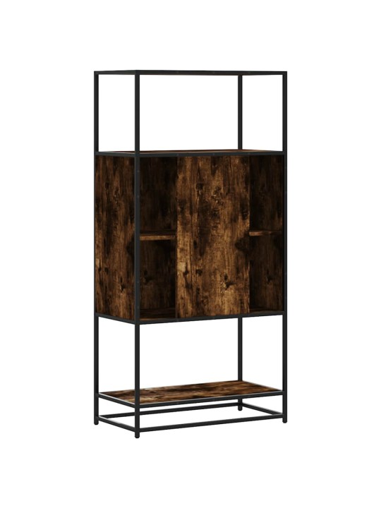 Augstā dēlis ozola krāsa 68x35x139 cm inženierijas koks metāls