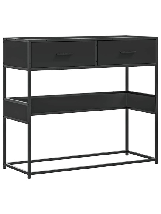 Konsoles galdiņš, melns, 90x35x80 cm, inženierijas koks