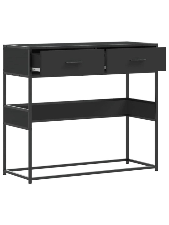 Konsoles galdiņš, melns, 90x35x80 cm, inženierijas koks