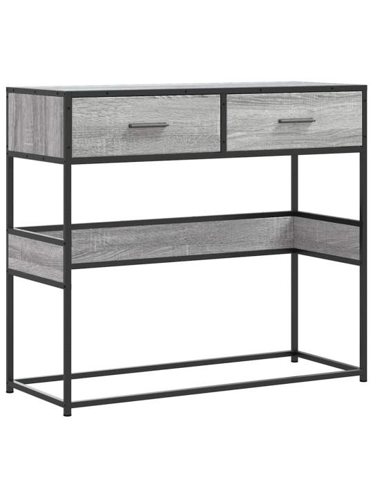 Konsoles galdiņš, pelēka koka, 90x35x80 cm, inženierijas koks