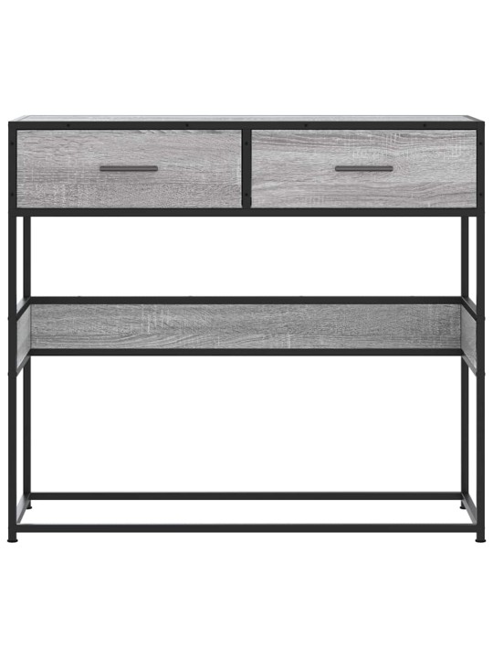 Konsoles galdiņš, pelēka koka, 90x35x80 cm, inženierijas koks