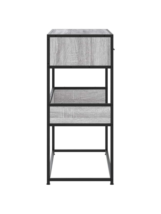 Konsoles galdiņš, pelēka koka, 90x35x80 cm, inženierijas koks