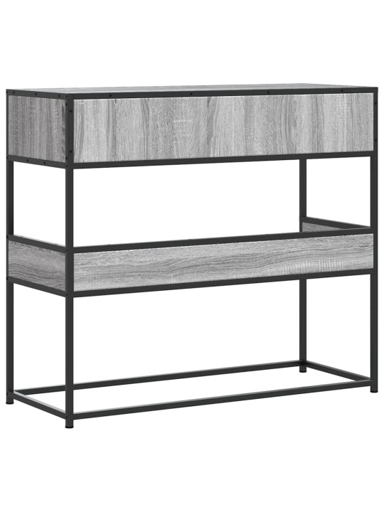 Konsoles galdiņš, pelēka koka, 90x35x80 cm, inženierijas koks