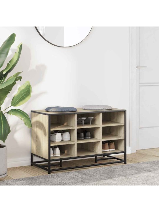 Apavu sols sonoma ozols 84x40x53,5 cm inženierijas koks metāls