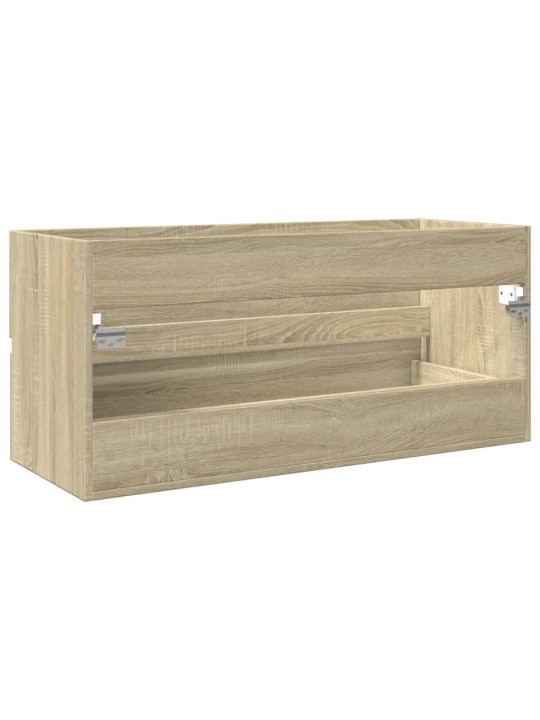 Izlietnes skapītis, ozolkoka, 100x38,5x45 cm, inženierijas koks