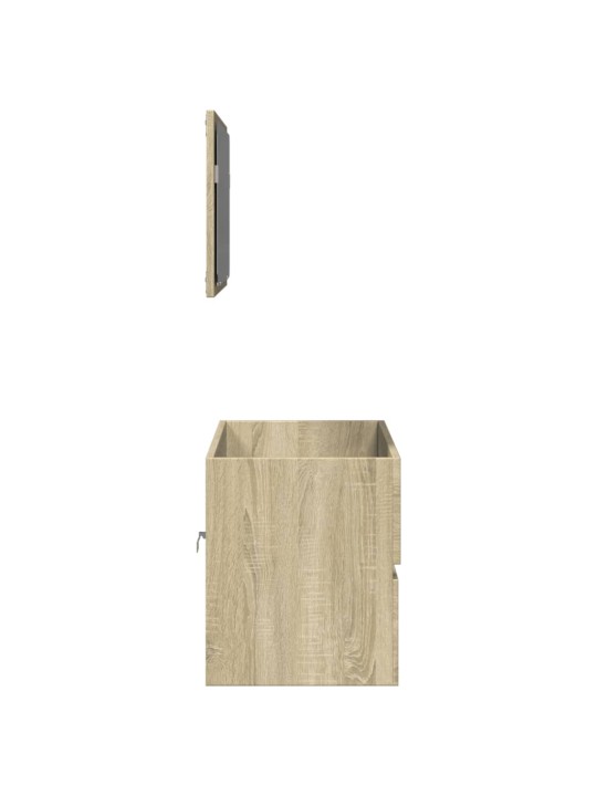 Vannasistabas skapis ar spoguli, sonomas ozols, 80x38,5x45 cm