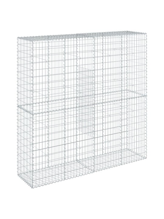 Gabiona grozs ar vāku, 200x50x200 cm, cinkota dzelzs
