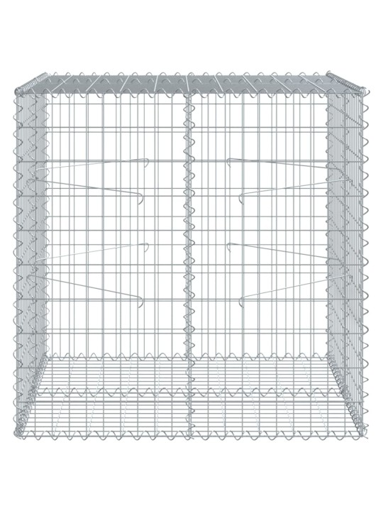 Gabiona grozs ar vāku, 100x100x100 cm, cinkota dzelzs