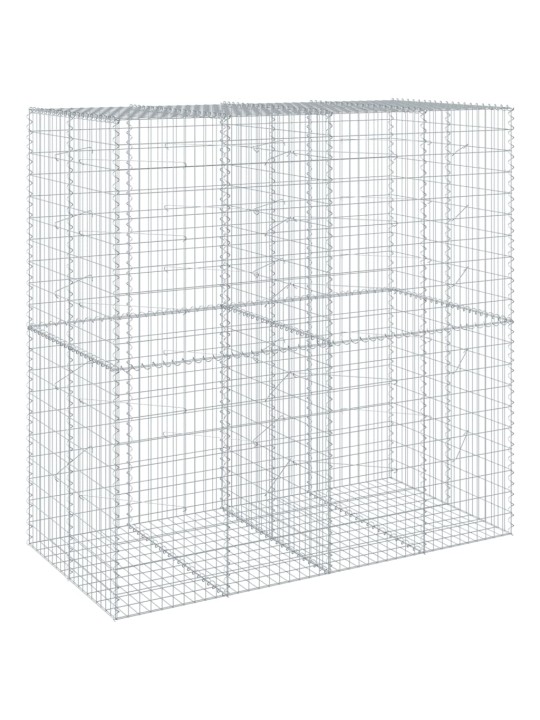 Gabiona grozs ar vāku, 200x100x200 cm, cinkota dzelzs