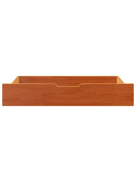 Gultas atvilktnes, 2 gab., brūnas, 95x55x16 cm, priedes koks