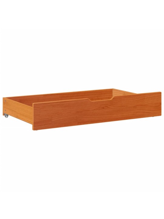 Gultas atvilktnes, 2 gab., brūnas, 95x55x16 cm, priedes koks
