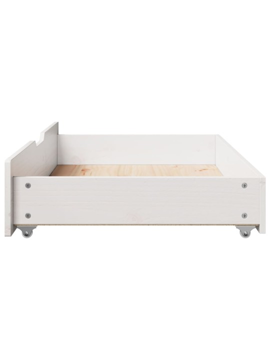 Gultas atvilktnes, 2 gab., baltas, 90x55x16 cm, priedes koks