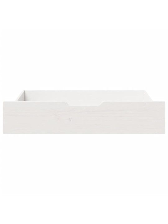 Gultas atvilktnes, 2 gab., baltas, 85x55x16 cm, priedes koks