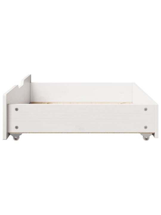 Gultas atvilktnes, 2 gab., baltas, 85x55x16 cm, priedes koks