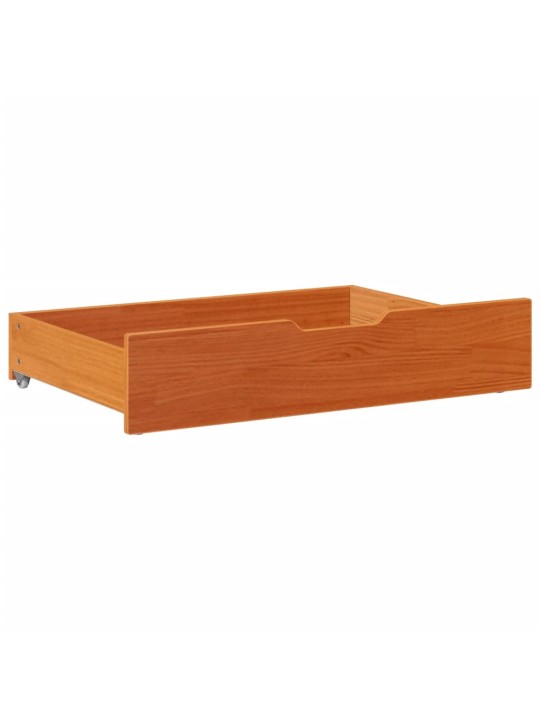 Gultas atvilktnes, 2 gab., brūnas, 85x55x16 cm, priedes koks