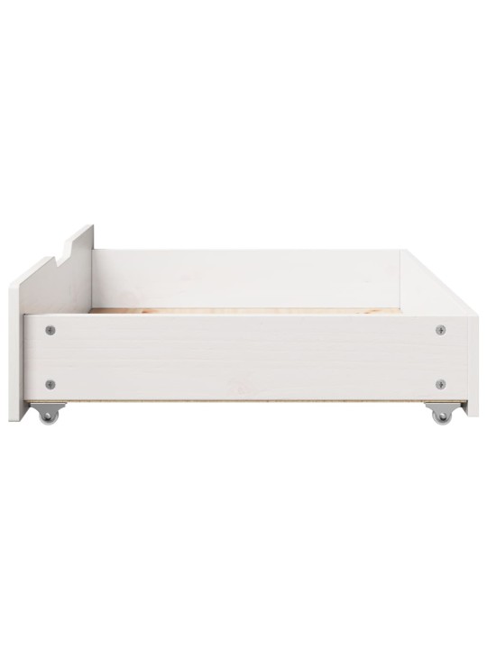 Gultas atvilktnes, 2 gab., baltas, 80x55x16 cm, priedes koks