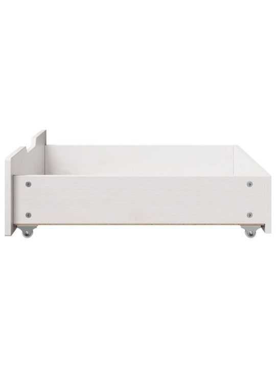 Gultas atvilktnes, 2 gab., baltas, 75x55x16 cm, priedes koks