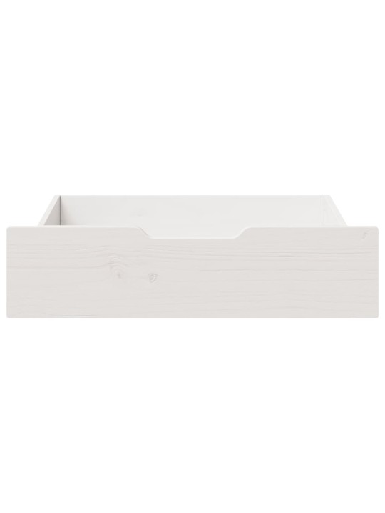 Gultas atvilktnes, 2 gab., baltas, 65x55x16 cm, priedes koks