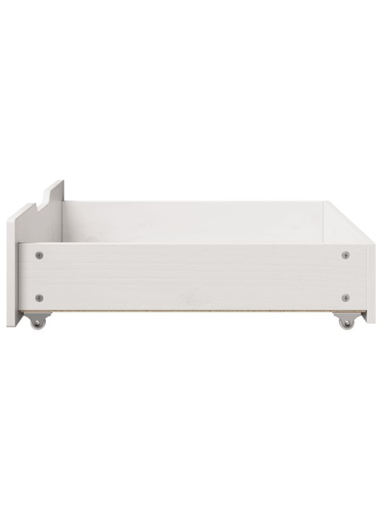 Gultas atvilktnes, 2 gab., baltas, 65x55x16 cm, priedes koks