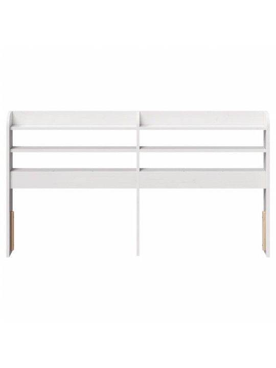 Galvgalis ar plauktiem, balts, 150 cm, priedes masīvkoks