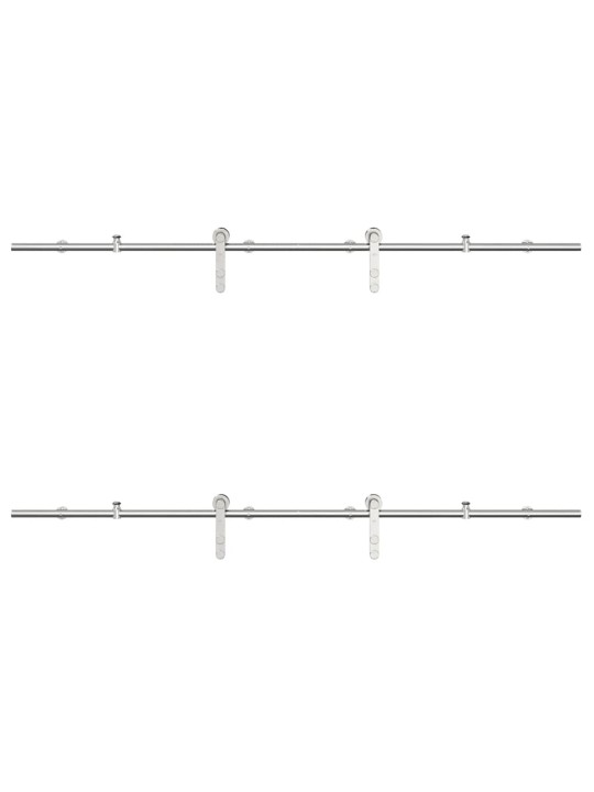 Bīdāmo durvju sistēma, 200 cm, nerūsējošs tērauds