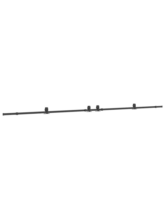 Bīdāmo durvju sistēma, 427 cm, melns tērauds