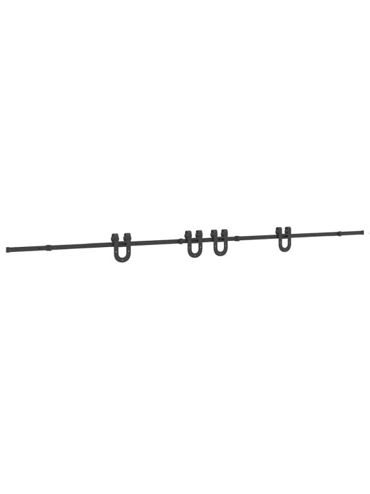 Bīdāmo durvju sistēma, 400 cm, melns tērauds