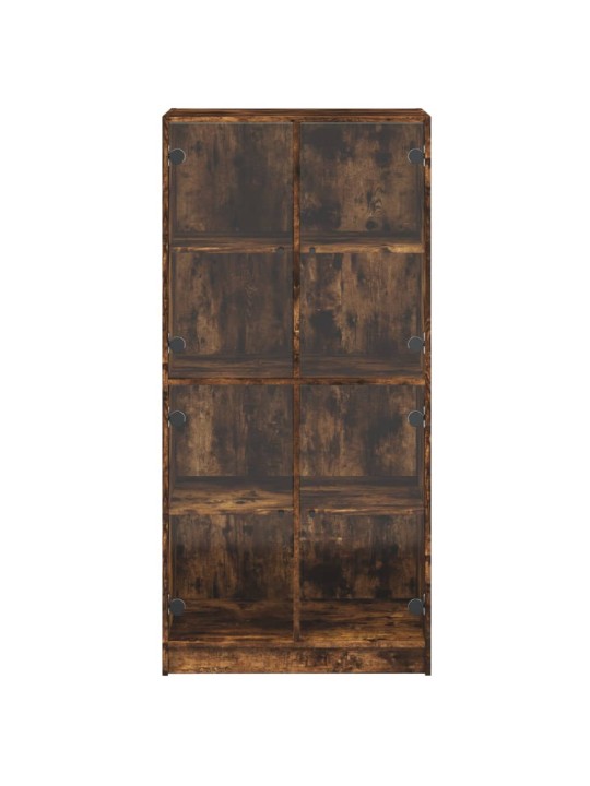 Augstais skapītis ar durvīm, ozolkoka krāsā, 68x37x142 cm
