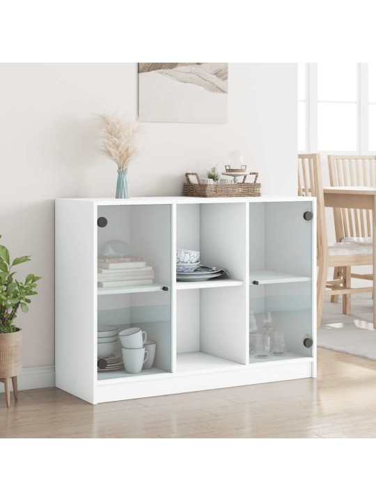 Kumode, balta, 102x37x75,5 cm, inženierijas koks
