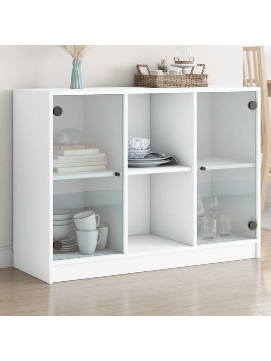 Kumode, balta, 102x37x75,5 cm, inženierijas koks